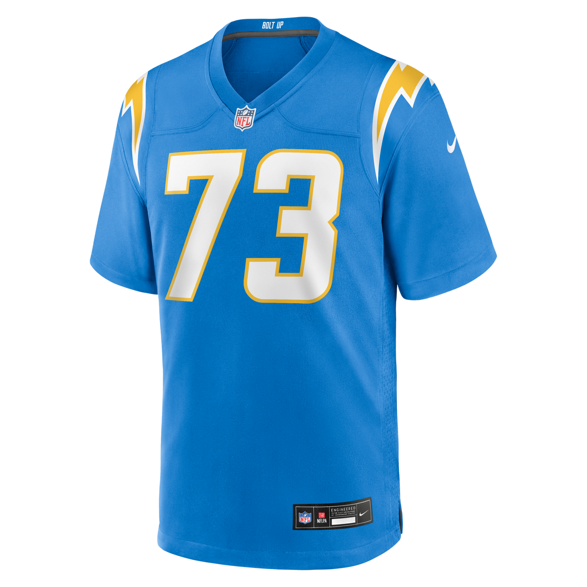Los Angeles Chargers Mekhi Becton Powder Blue Team Game Jersey