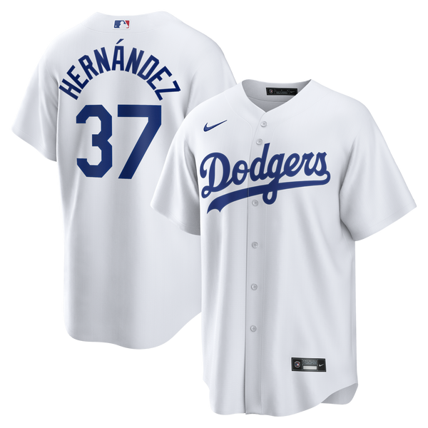 Los Angeles Dodgers Teoscar Hernández White Home Replica Jersey