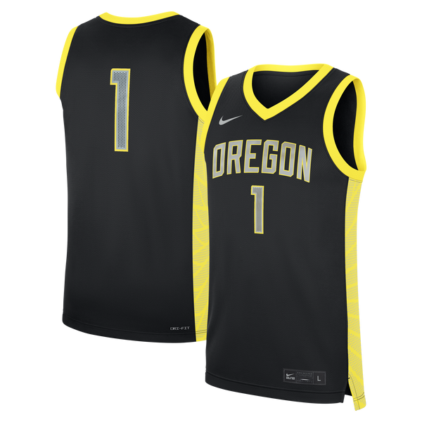 Nike Black Oregon Ducks #1 Alternate Replica Basketball Jersey