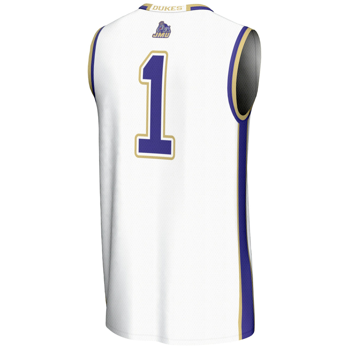 #1 James Madison Dukes GameDay Greats Lightweight Basketball Jersey - White