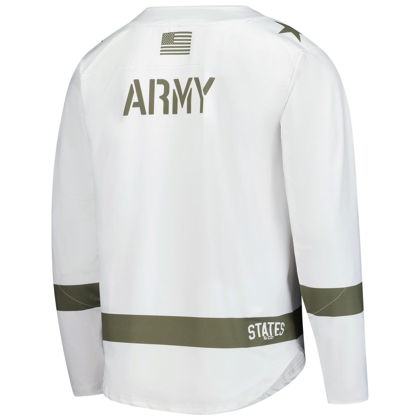 White/Olive Army Black Knights Replica Hockey Jersey