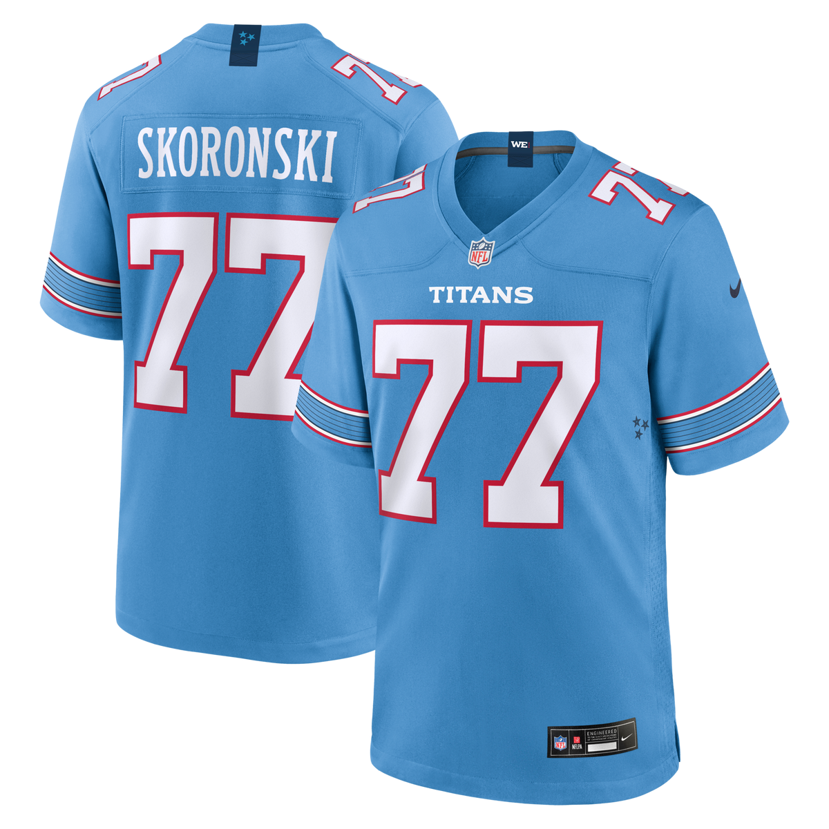 Tennessee Titans Peter Skoronski Light Blue Game Jersey