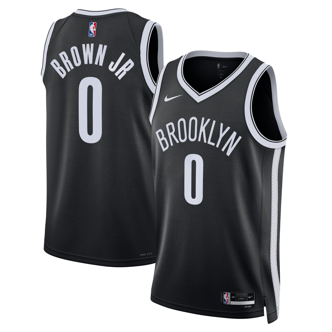 Brooklyn Nets Nike Icon Swingman Jersey - Black - Mikel Brown Jr.