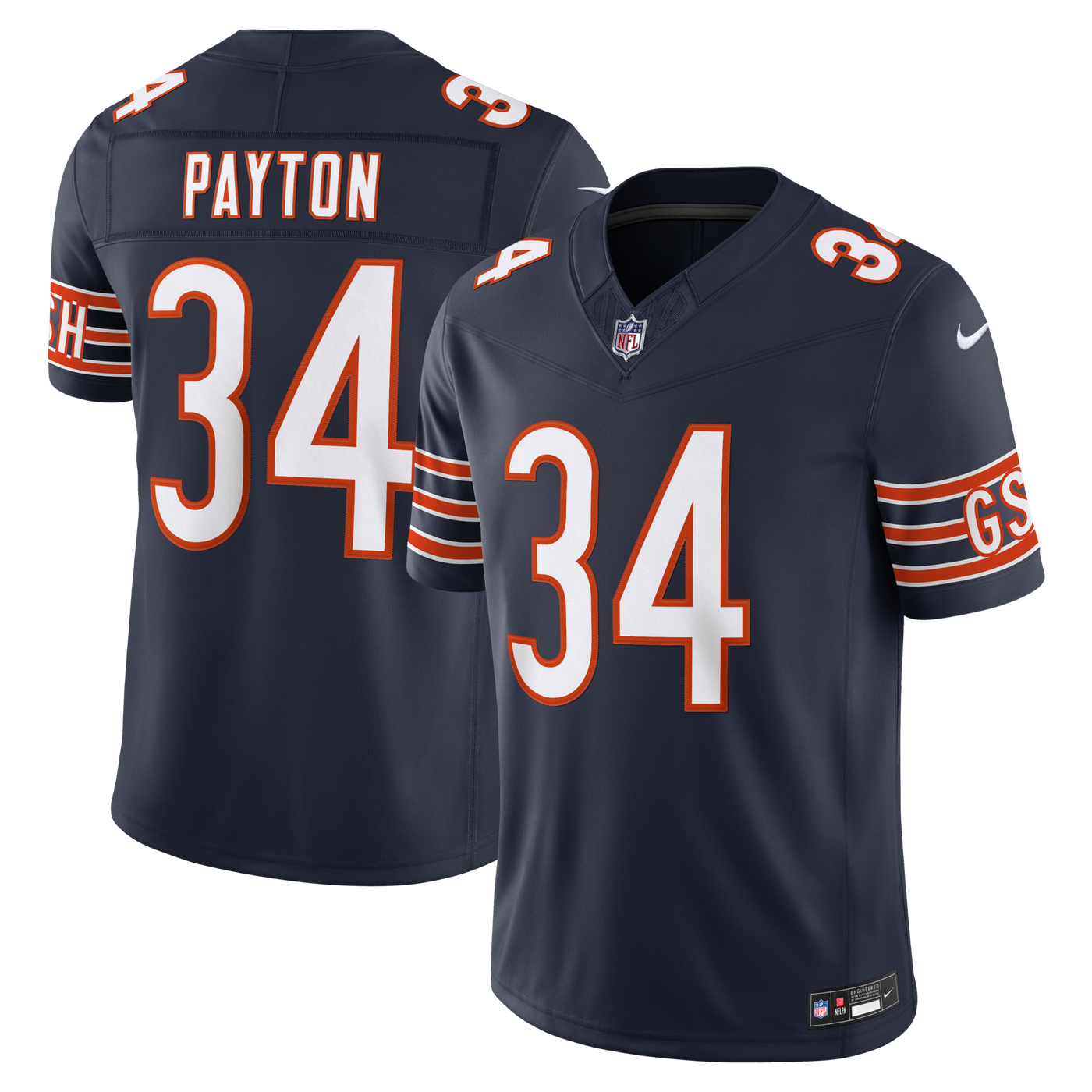 Chicago Bears Walter Payton Nike Navy Vapor F.U.S.E. Stitched Retired Limited Jersey