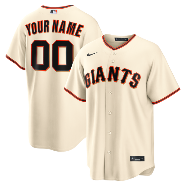 San Francisco Giants Nike Cream Home Replica Custom Jersey