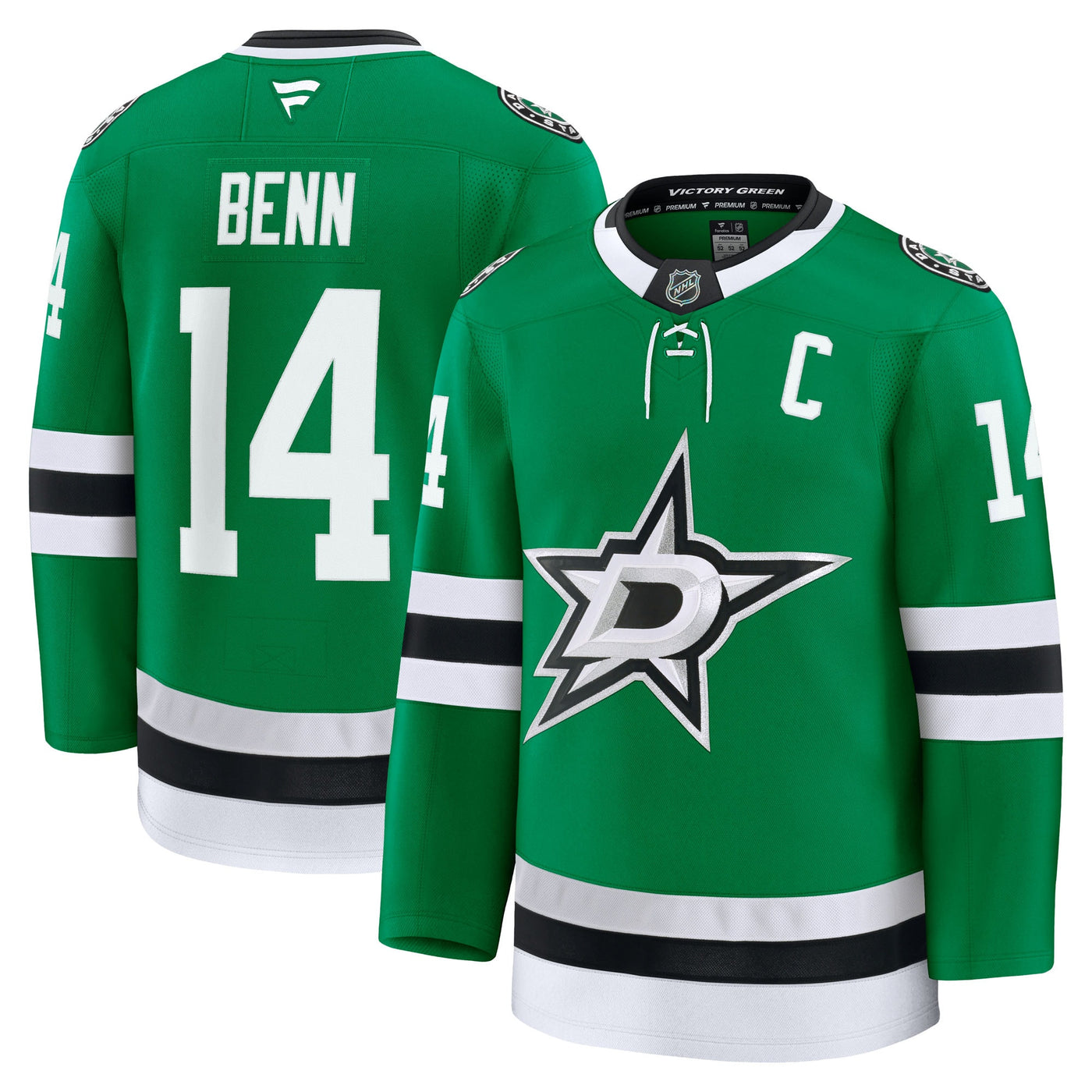 Dallas Stars Jamie Benn Fanatics Kelly Green Home Premium Jersey