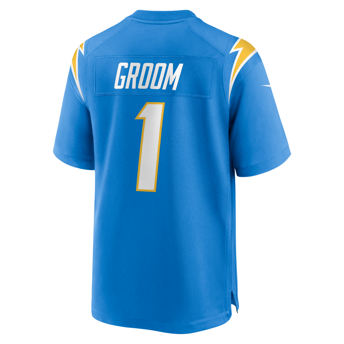 Los Angeles Chargers Number 1 Groom Powder Blue Game Jersey