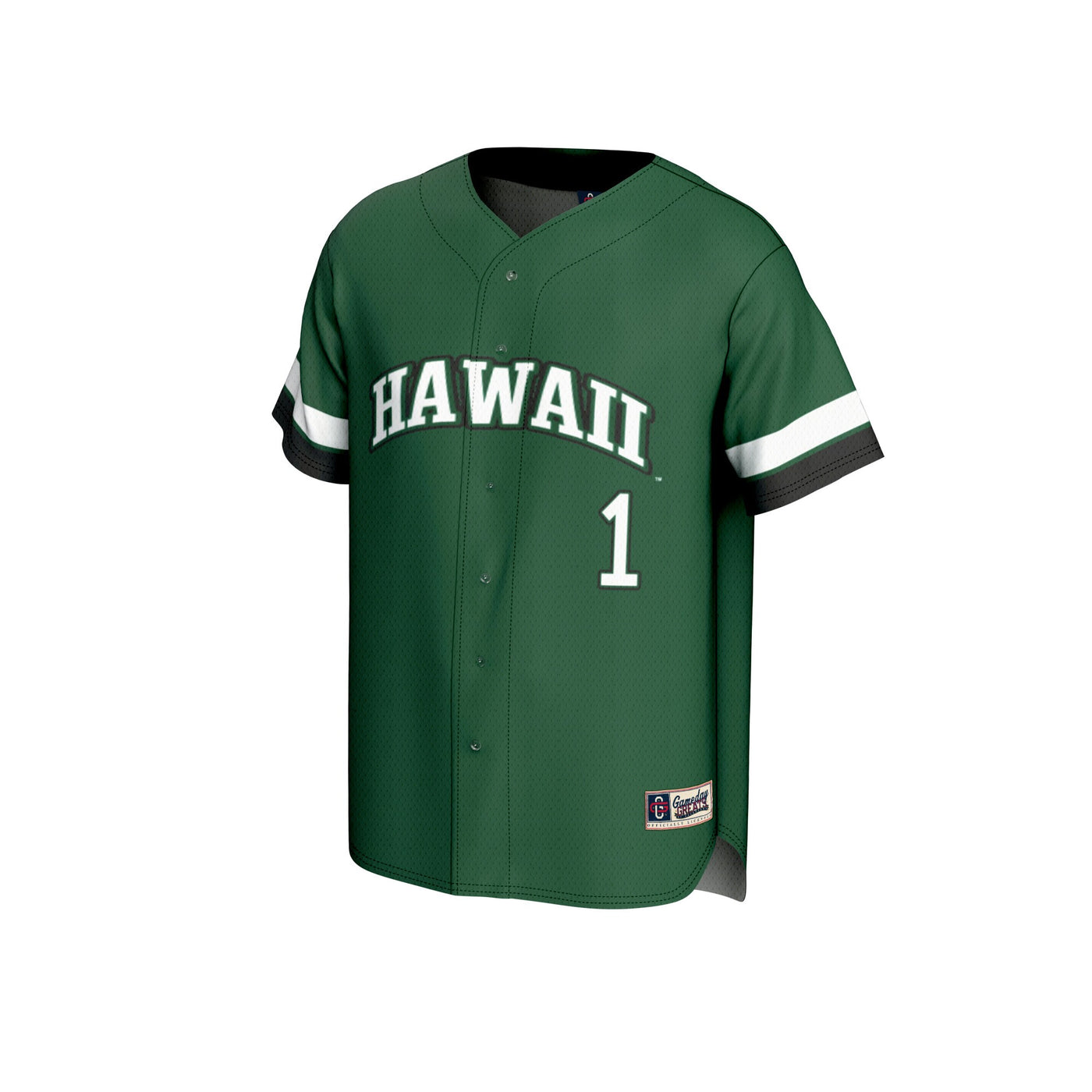 GameDay Greats #1 Green Hawaii Rainbow Warriors Lightweight Collegiate Baseball Fashion Jersey