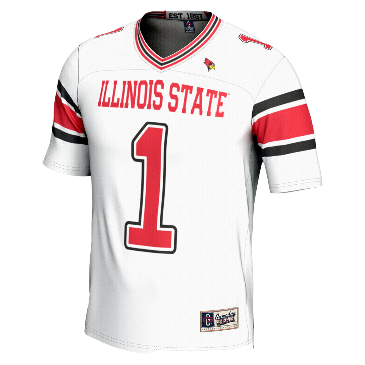 #1 Illinois State Redbirds GameDay Greats Endzone Football Jersey - White