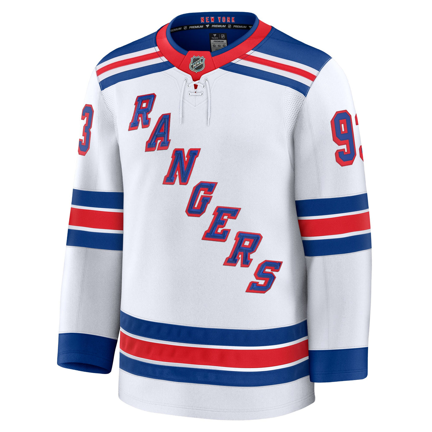 New York Rangers Mika Zibanejad Fanatics White Away Premium Jersey