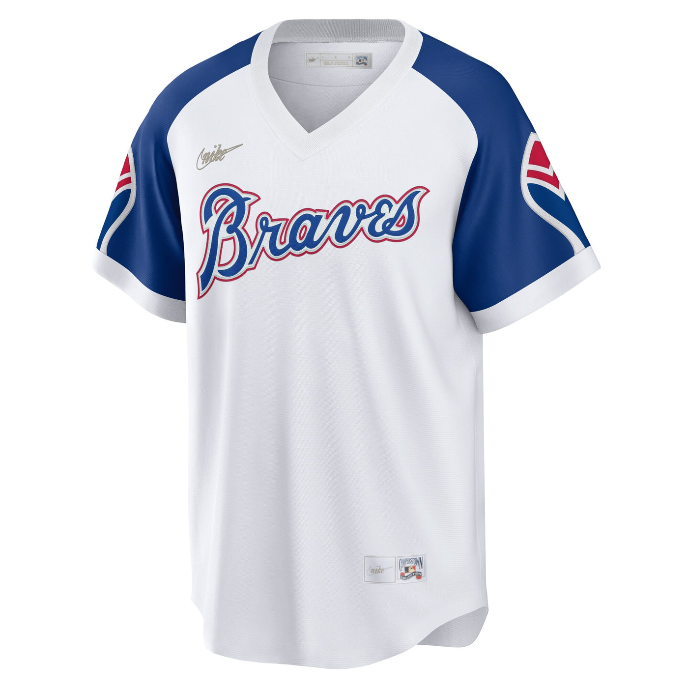 Atlanta Braves Hank Aaron Nike White Home Cooperstown Collection Player Jersey