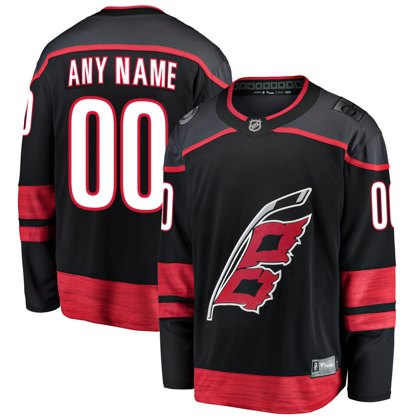 Carolina Hurricanes Fanatics Black Home Breakaway Custom Jersey