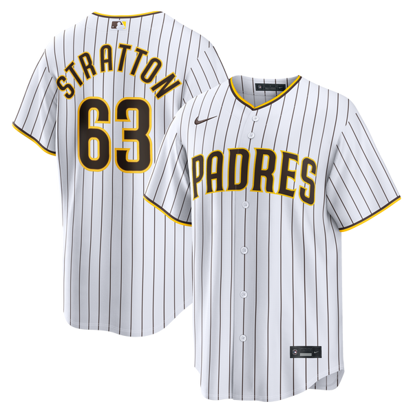 San Diego Padres Hunter Stratton White Home Replica Jersey