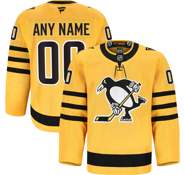 Pittsburgh Penguins Fanatics Gold Alternate Authentic Pro Custom Jersey