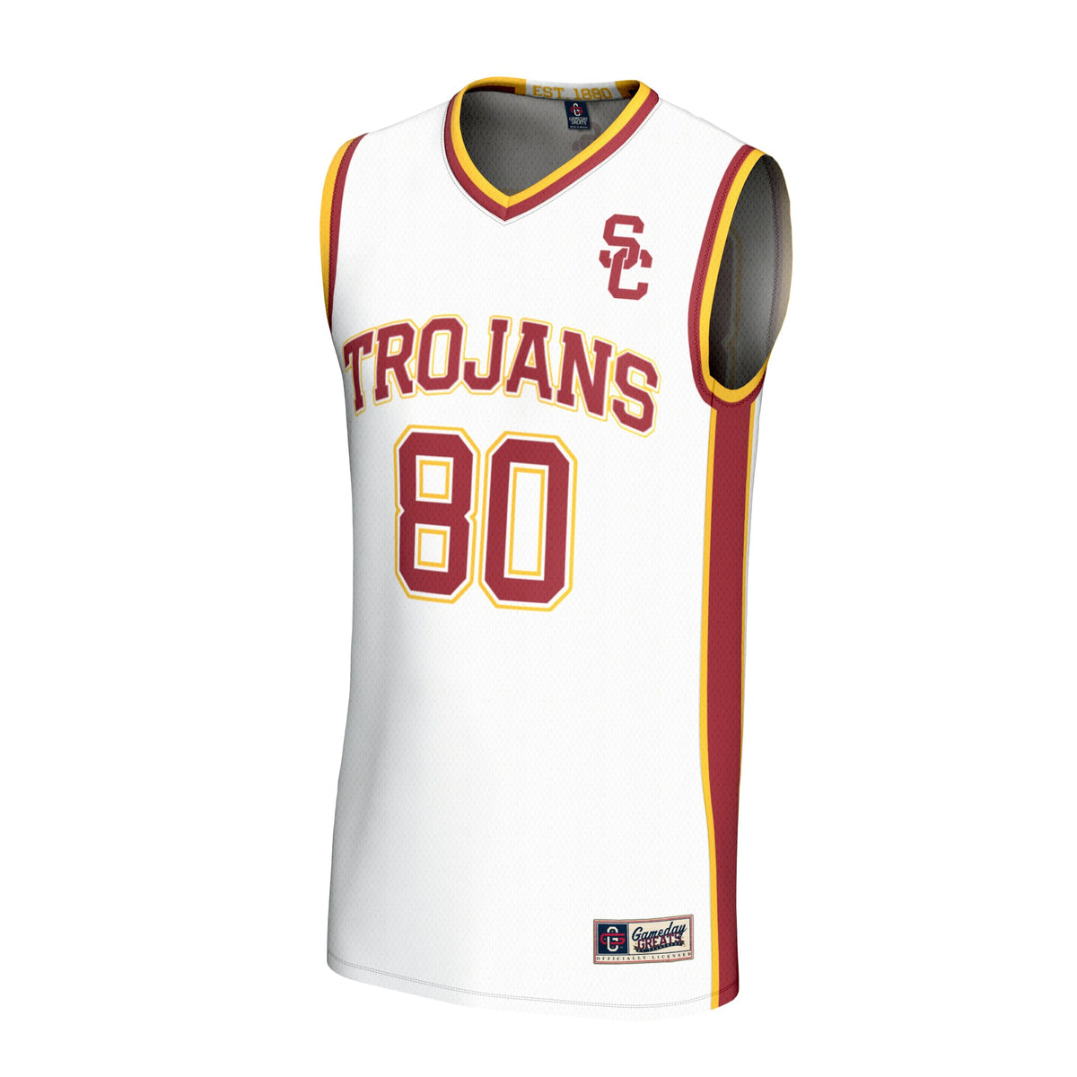 #80 USC Trojans GameDay Greats Lightweight Basketball Fashion Jersey - White