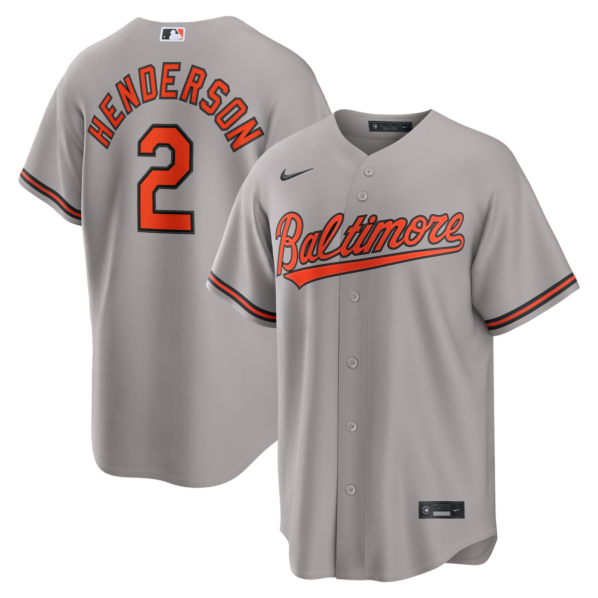 Baltimore Orioles Gunnar Henderson Gray Road Replica Jersey