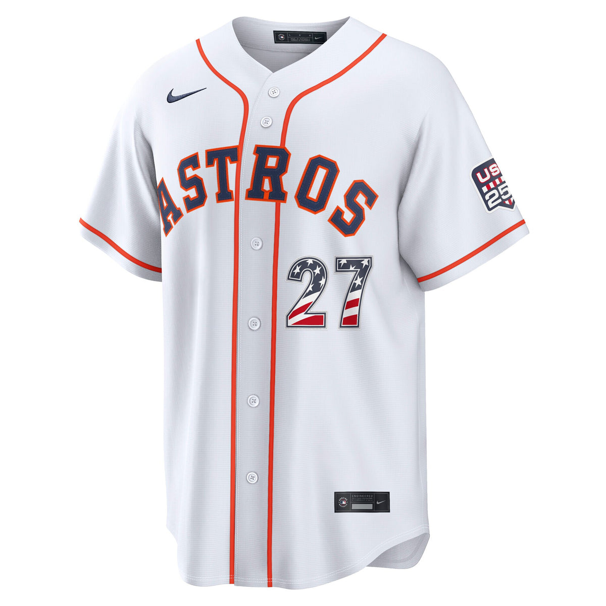 Fourth of July Houston Astros Jose Altuve White USA 250 Stadium Jersey
