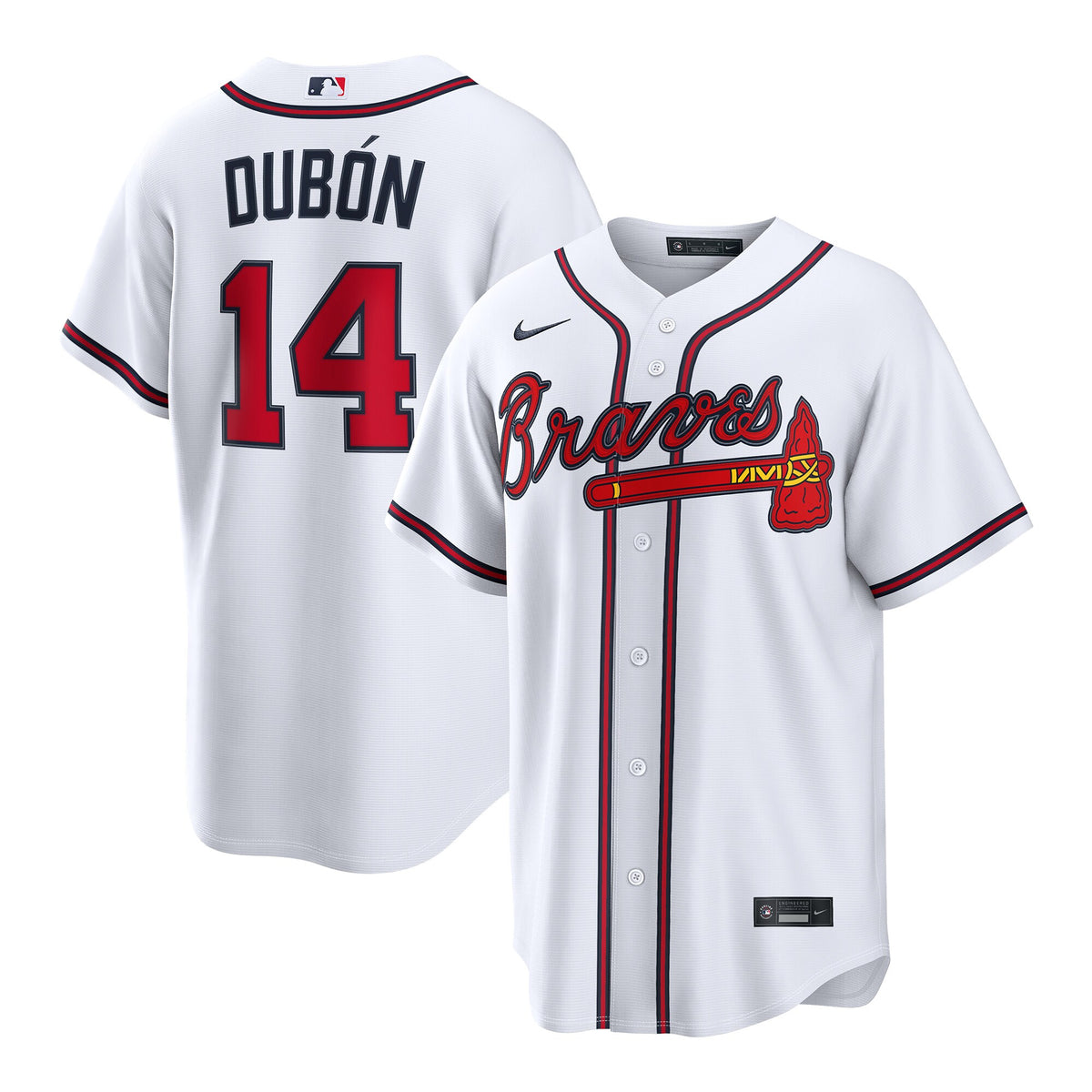 Atlanta Braves Mauricio Dubón White Home Replica Jersey
