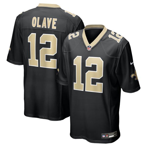 New Orleans Saints Chris Olave Nike Black Player Game Jersey