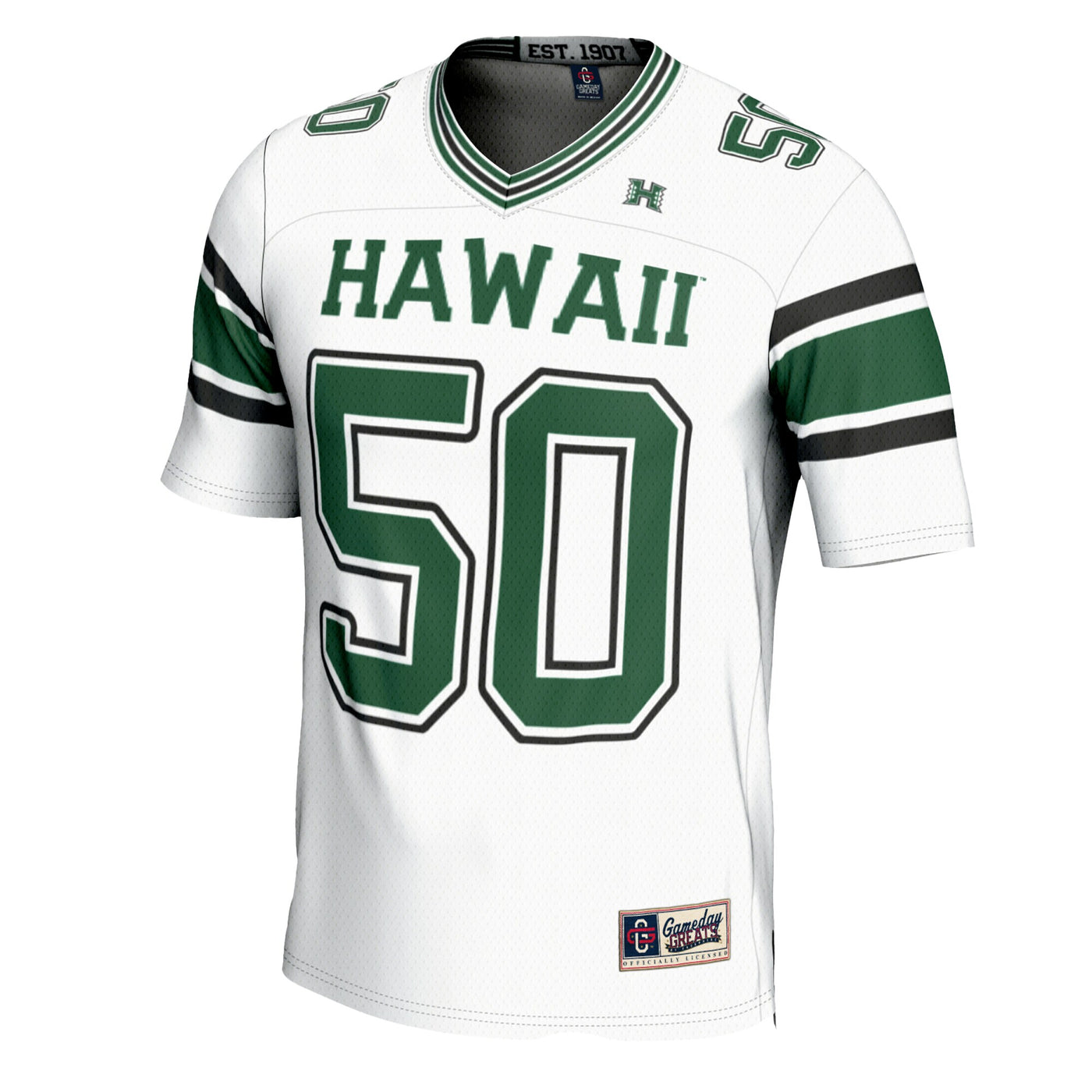 GameDay Greats #1 White Hawaii Rainbow Warriors Football Jersey