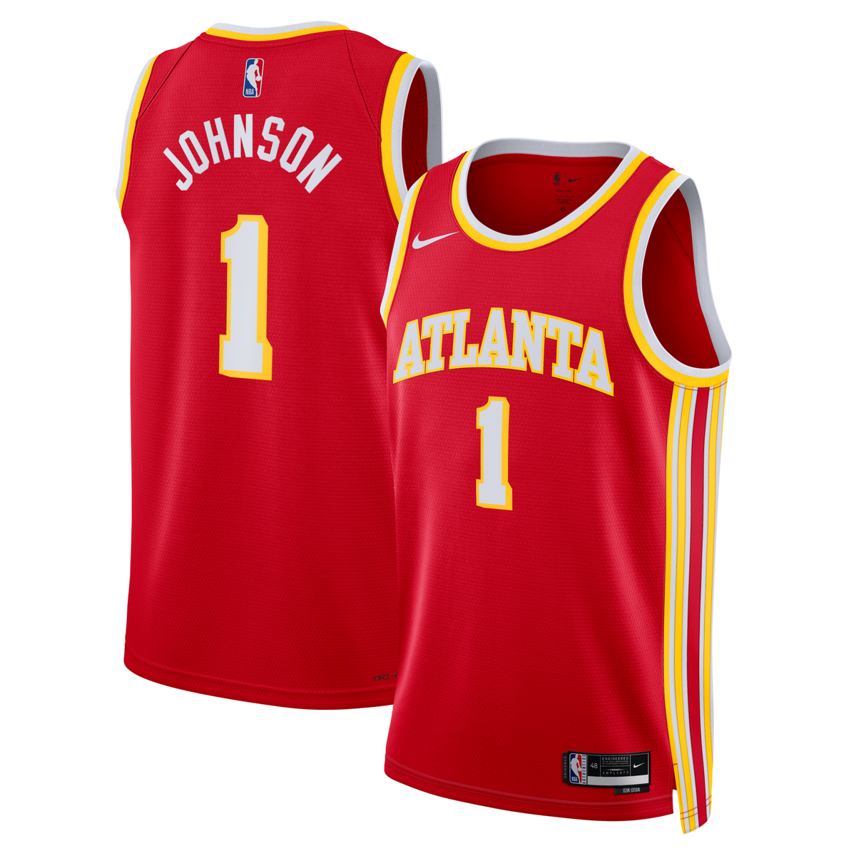 Atlanta Hawks Icon Edition Swingman Jersey - Red - Jalen Johnson -
