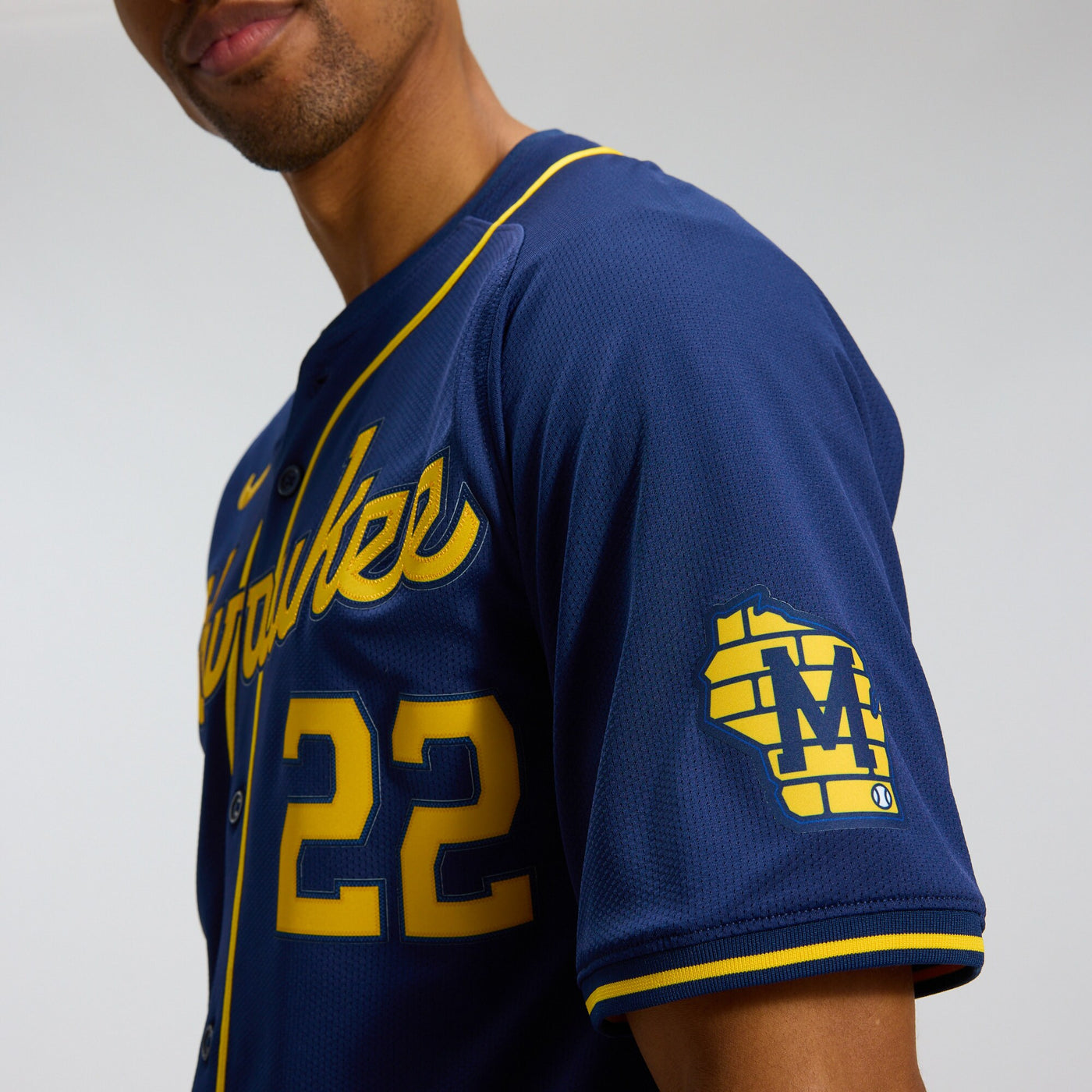 Milwaukee Brewers Christian Yelich Nike Navy Alternate Limited Jersey