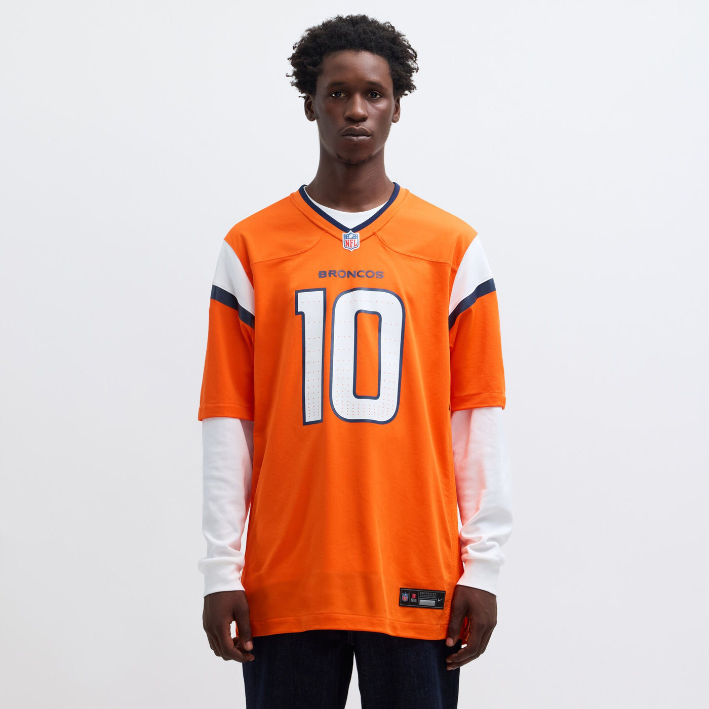 Denver Broncos Bo Nix Nike Orange Player Game Jersey