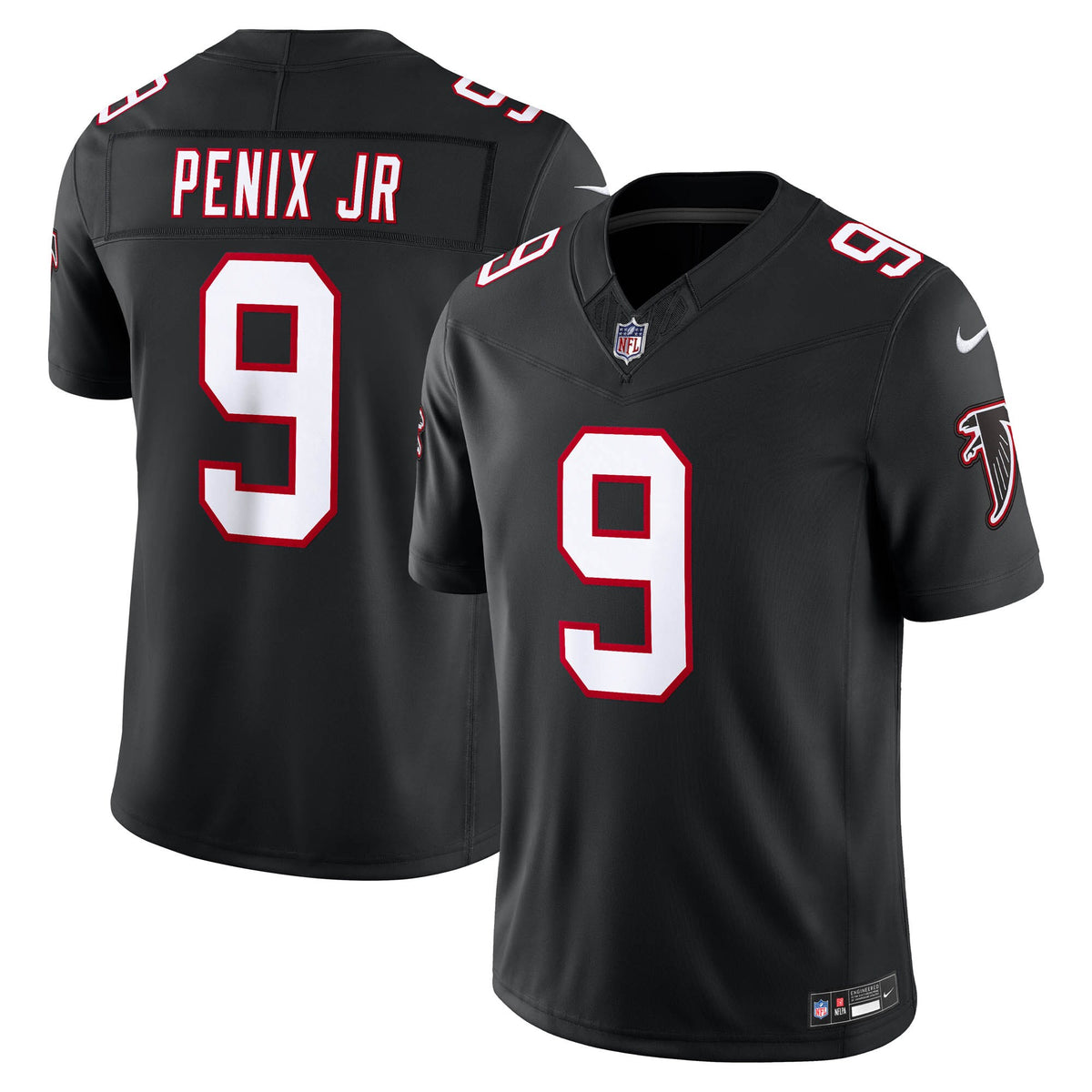 Atlanta Falcons Michael Penix Jr. Black Alternate Throwback Vapor F.U.S.E. Stitched Limited Jersey