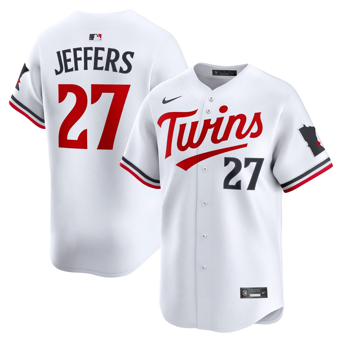 Minnesota Twins Ryan Jeffers White Home Limited Player Jersey