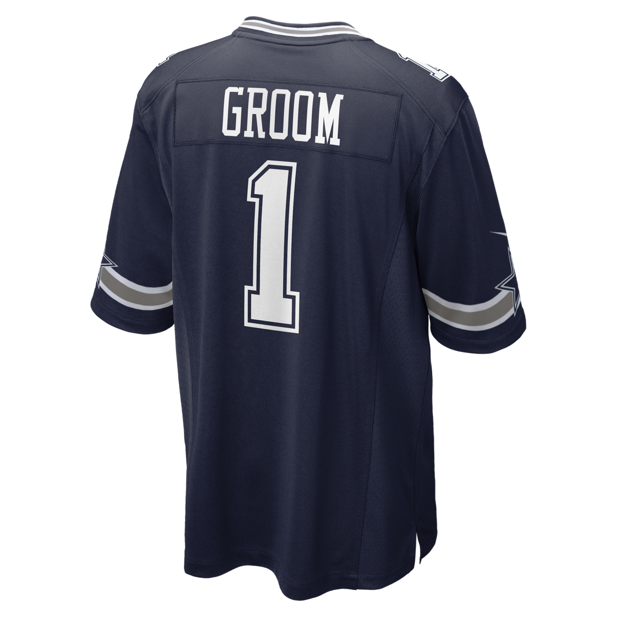Dallas Cowboys Number 1 Groom Navy Game Jersey