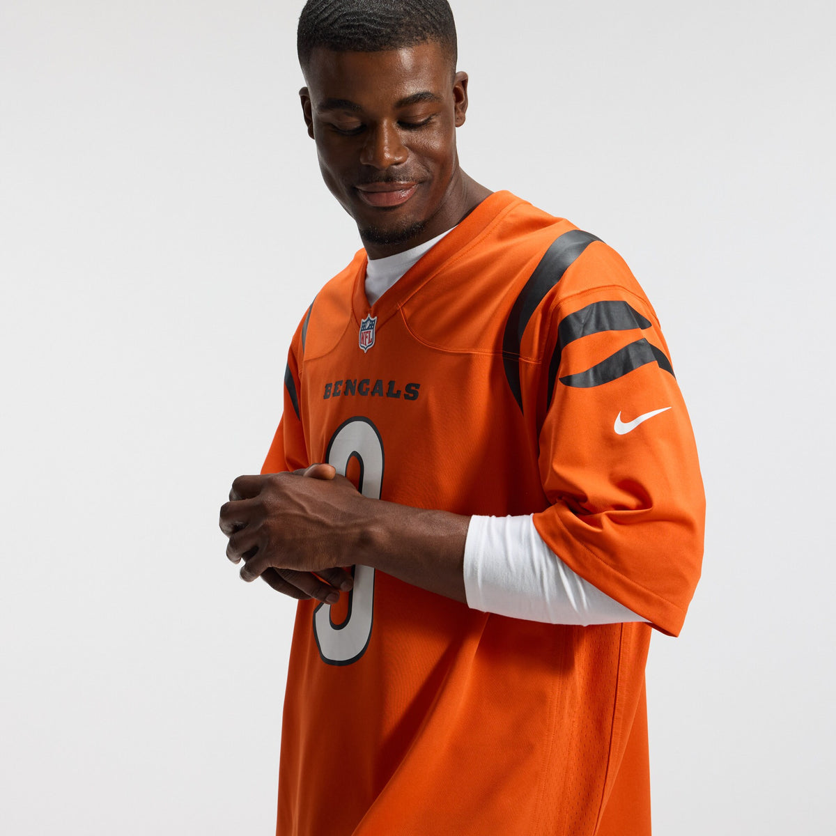 Cincinnati Bengals Joe Burrow Orange Alternate Game Jersey