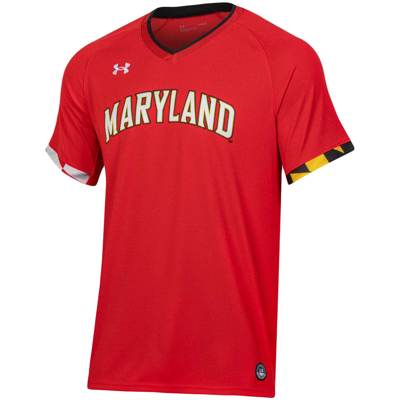 Under Armour Red Maryland Terrapins Softball V-Neck Jersey