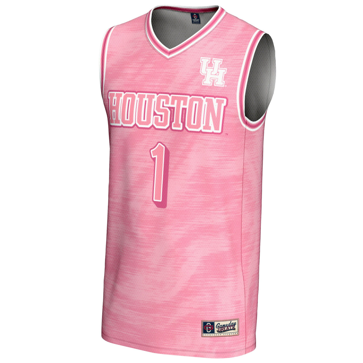 GameDay Greats #1 Pink Houston Cougars Lightweight Basketball Fashion Jersey
