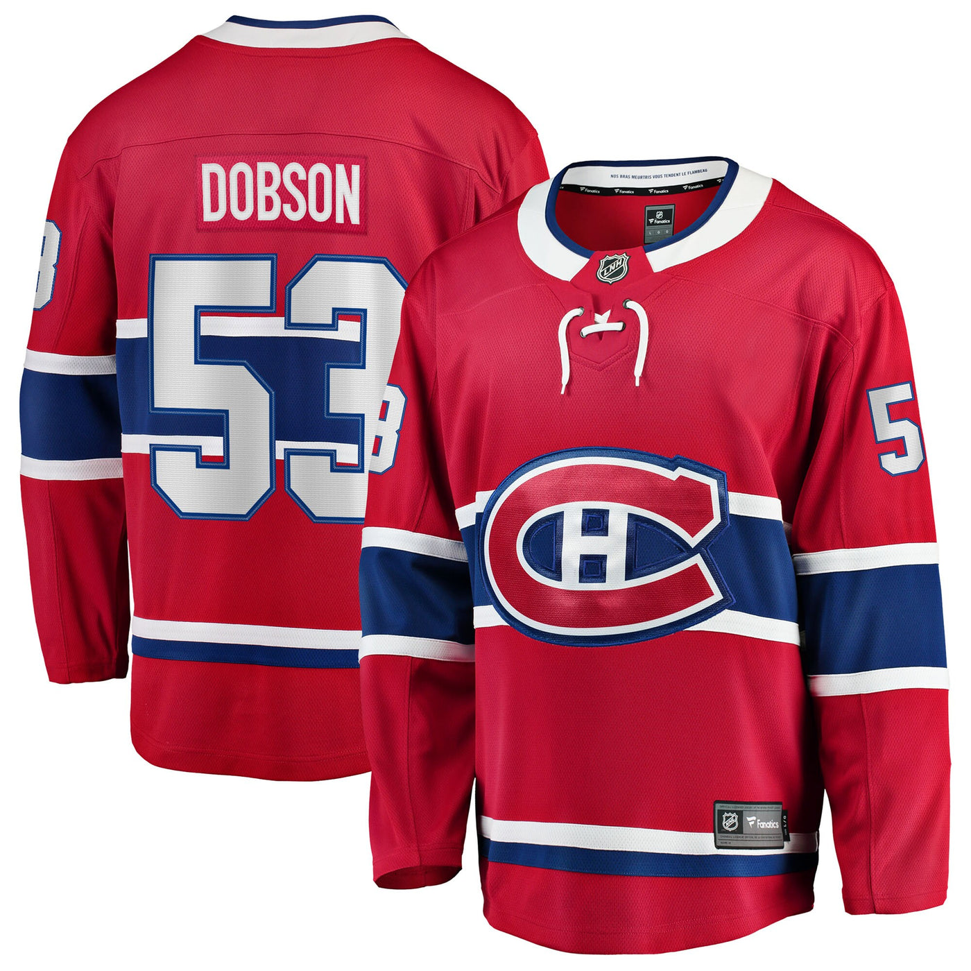 Montreal Canadiens Noah Dobson Fanatics Red Home Breakaway Jersey