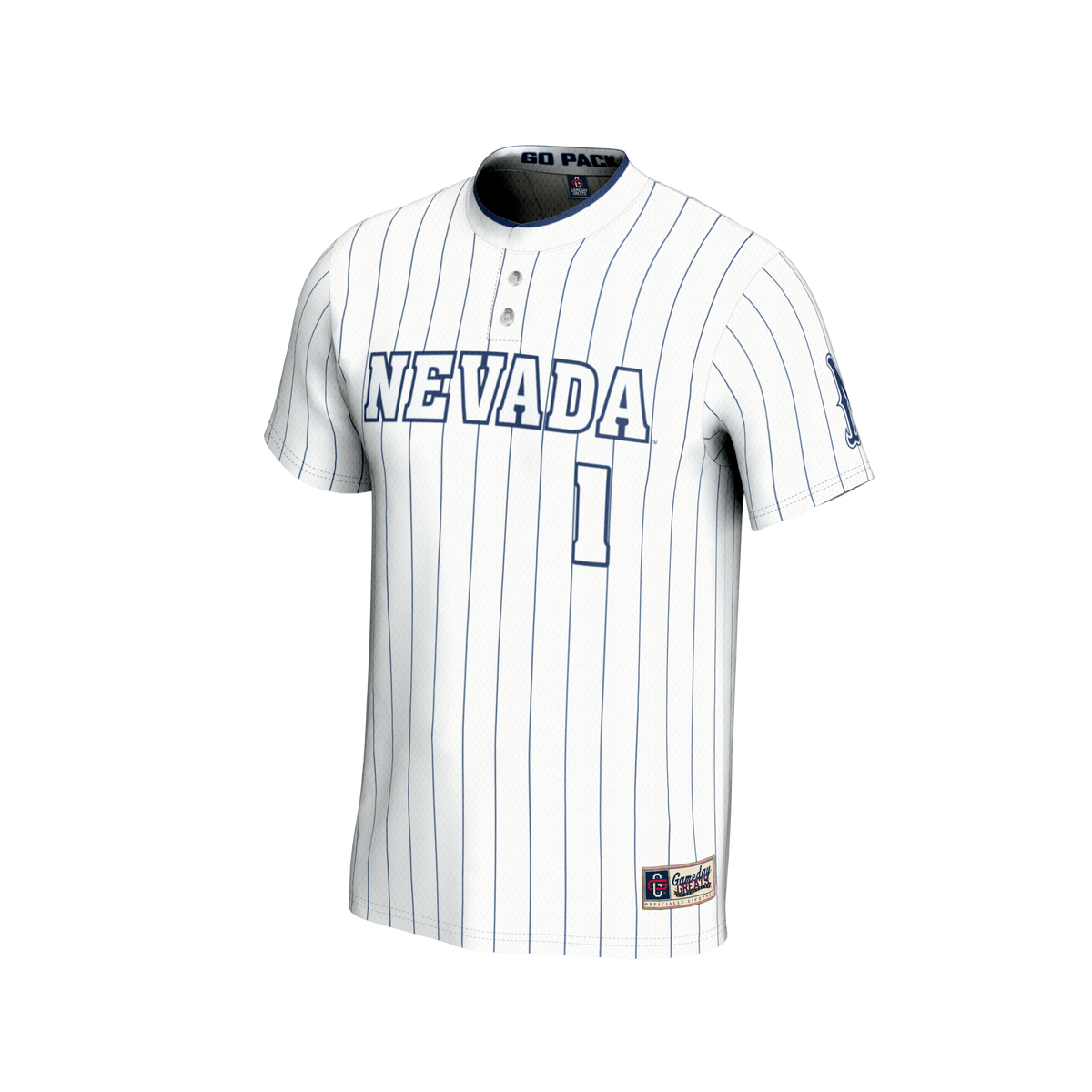 #1 Nevada Wolf Pack GameDay Greats Lightweight Collegiate Softball Fashion Jersey - White