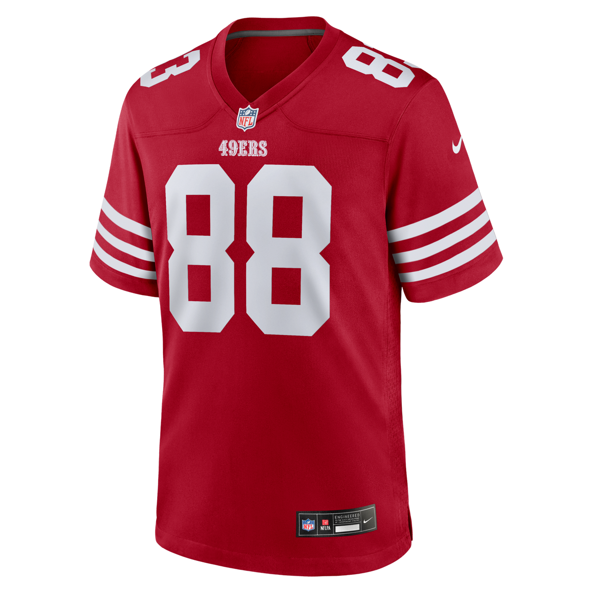 San Francisco 49ers Jake Tonges Scarlet Team Game Jersey