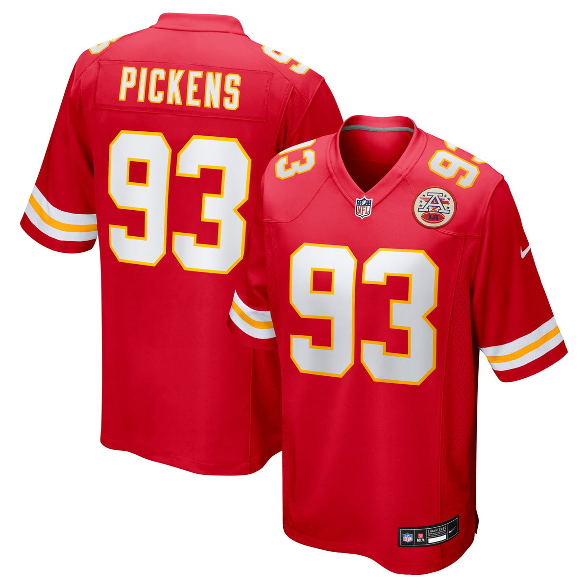 Kansas City Chiefs Zacch Pickens Red Team Game Jersey
