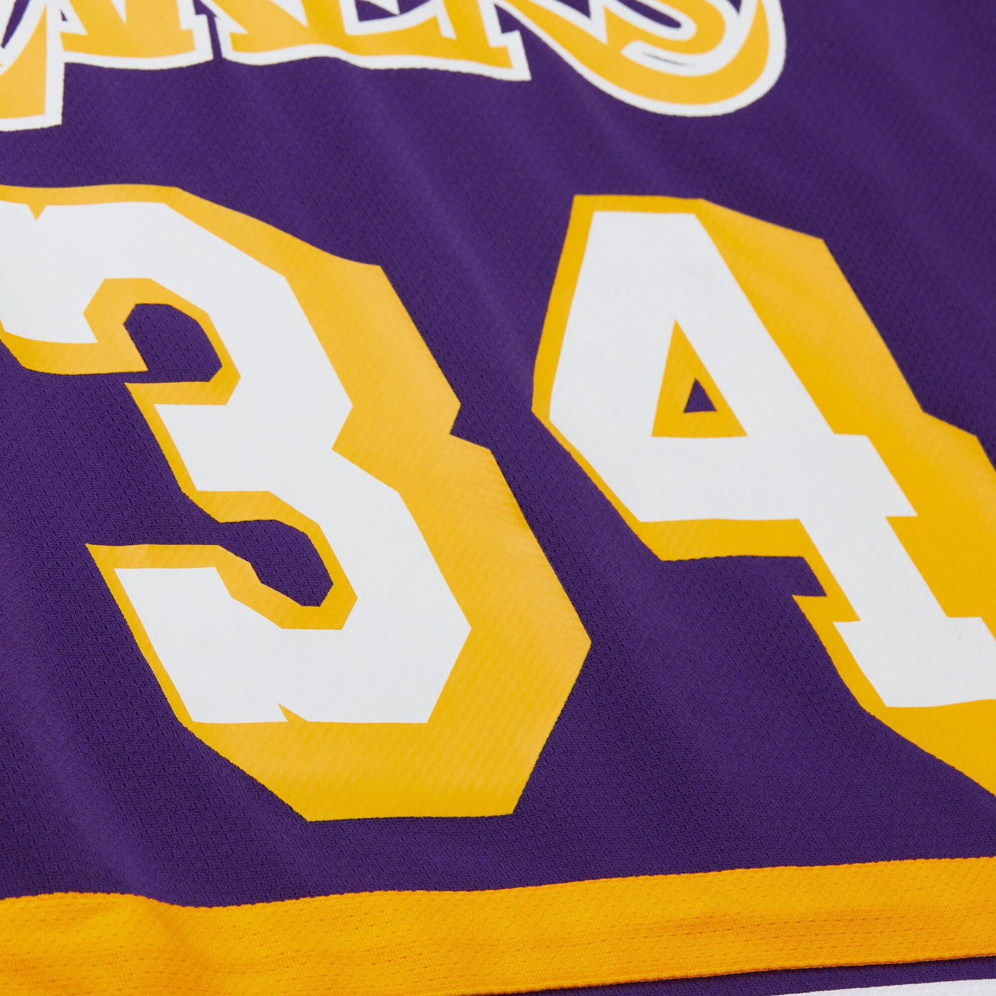Los Angeles Lakers Mitchell & Ness Shaquille O'Neal 1997 Maxxed Out Fashion Hockey Jersey - Purple