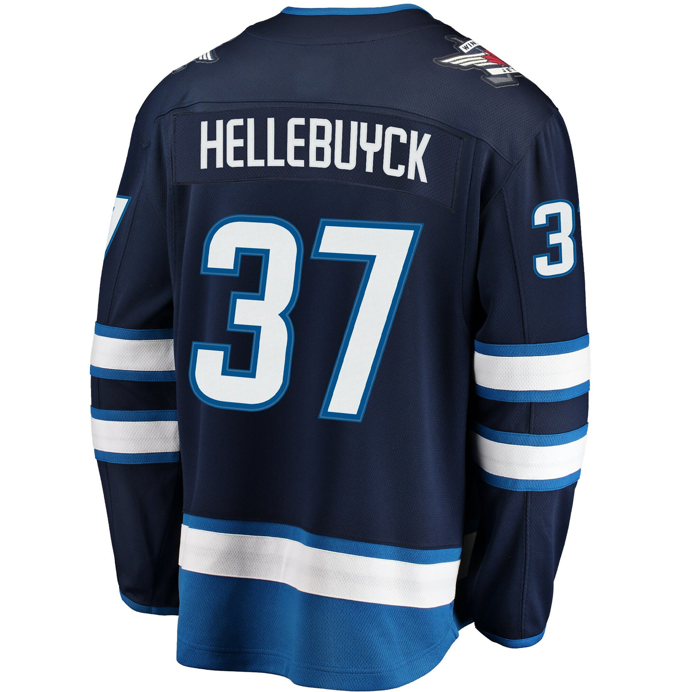 Winnipeg Jets Connor Hellebuyck Fanatics Navy Breakaway Replica Jersey