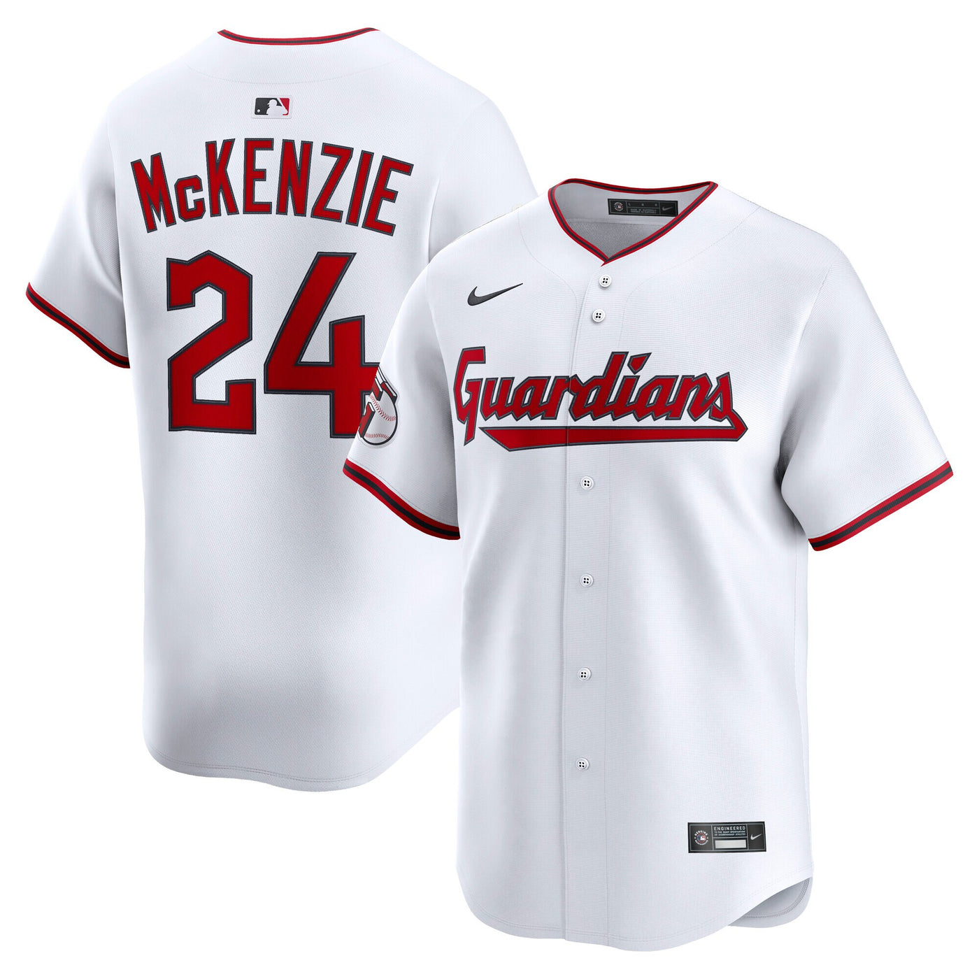 Cleveland Guardians Triston McKenzie Nike White Home Limited Player Jersey