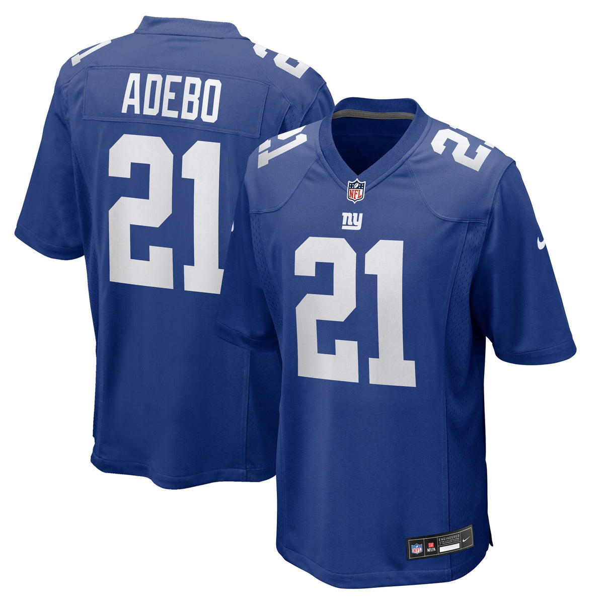 New York Giants Paulson Adebo Royal Team Game Jersey