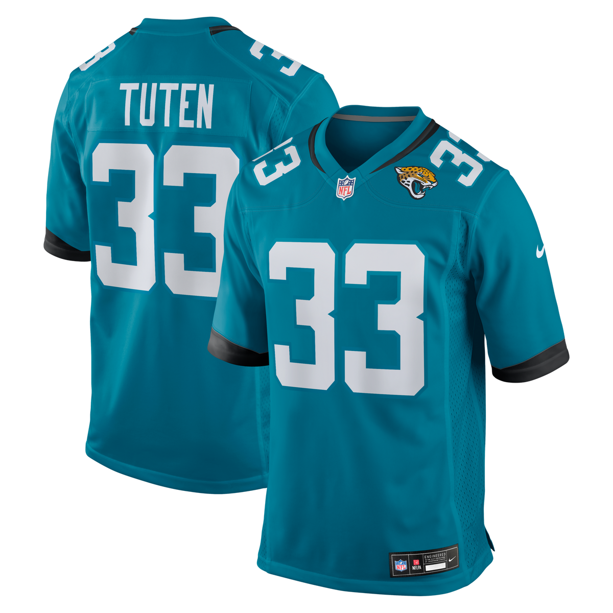 Jacksonville Jaguars Bhayshul Tuten Teal Team Game Jersey