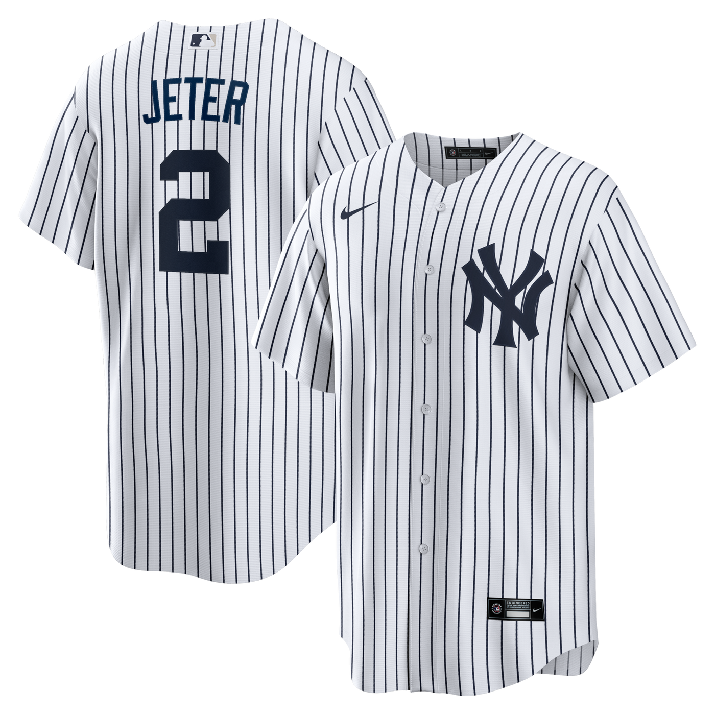 New York Yankees Derek Jeter Nike White Home Retired Player Replica Jersey