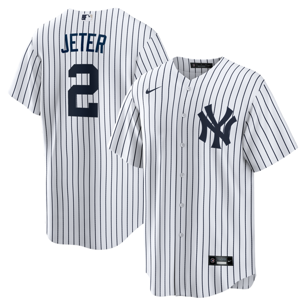 New York Yankees Derek Jeter Nike White Home Retired Player Replica Jersey