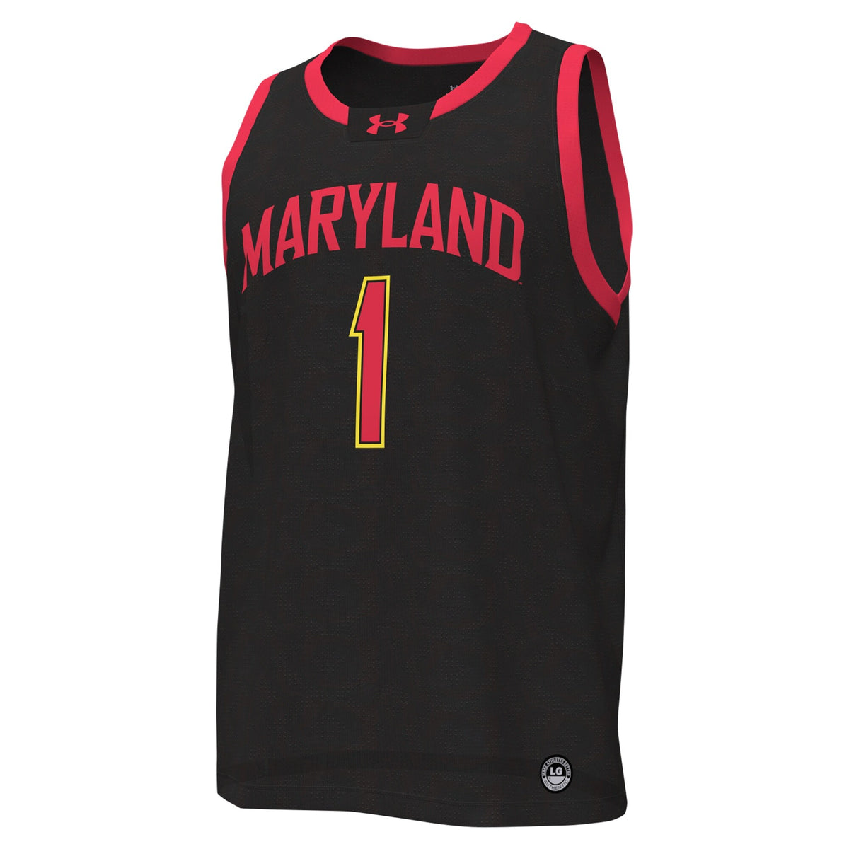 #1 Maryland Terrapins Under Armour Replica Basketball Jersey - Black