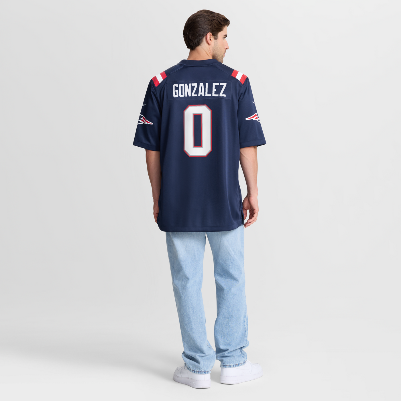 New England Patriots Christian Gonzalez Nike Navy Team Game Jersey