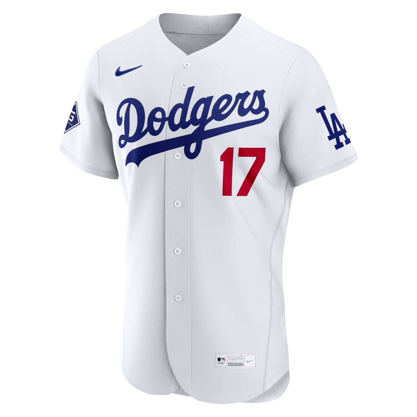 Los Angeles Dodgers Shohei Ohtani Nike White Home Authentic Sponsor Patch Jersey