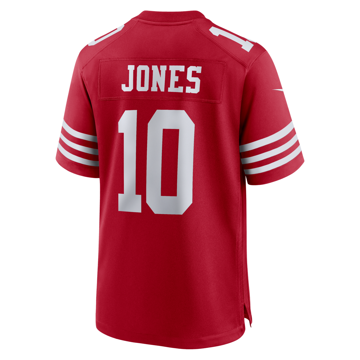 San Francisco 49ers Mac Jones Scarlet Team Game Jersey