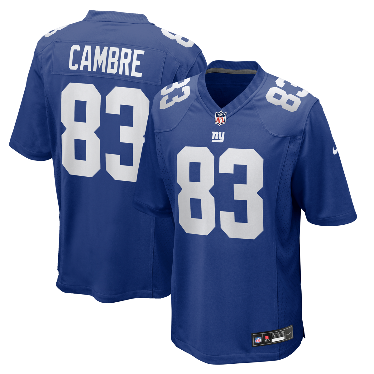 New York Giants Dalen Cambre Royal Team Game Jersey