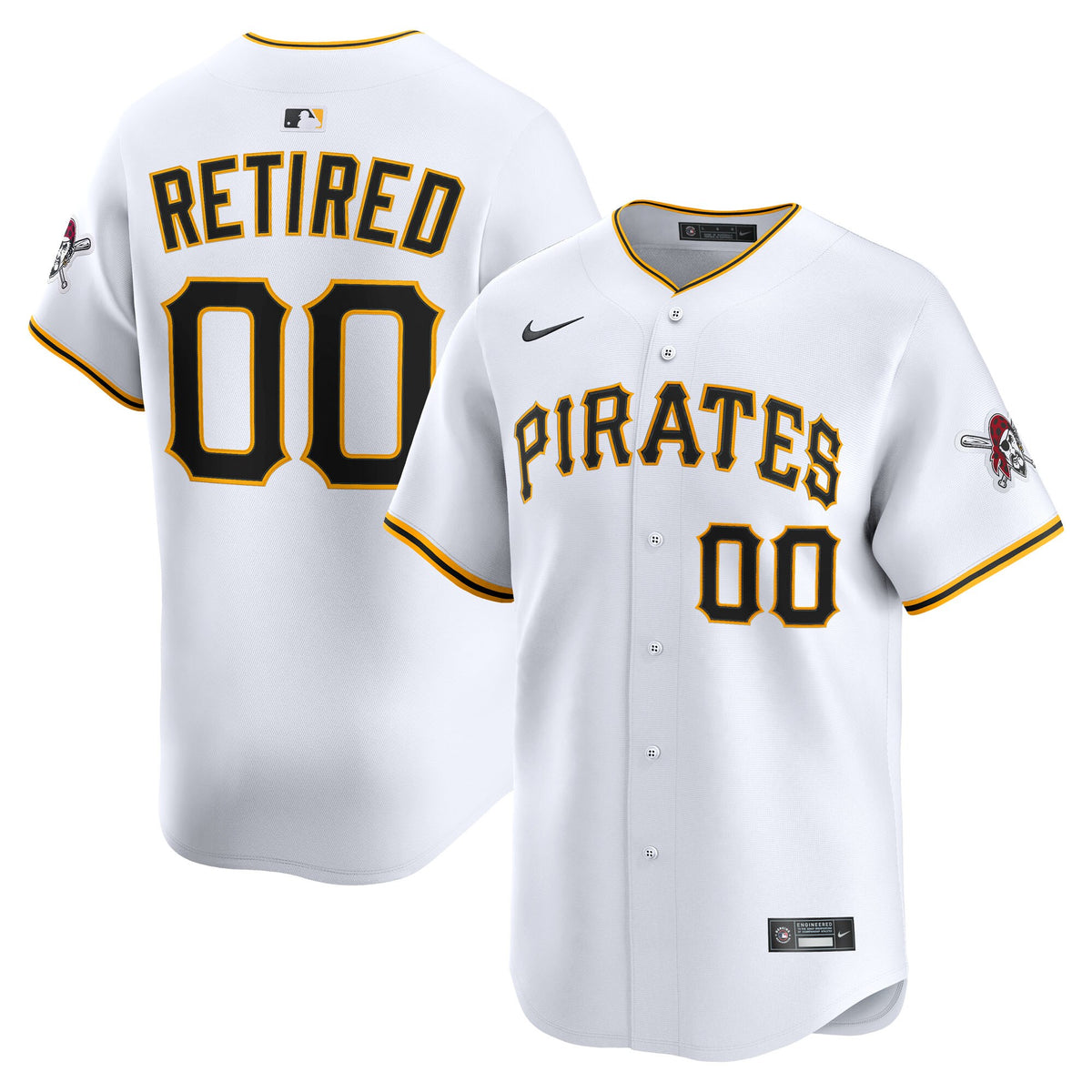 Pittsburgh Pirates White Home Limited Pick-A-Player Retired Roster Jersey